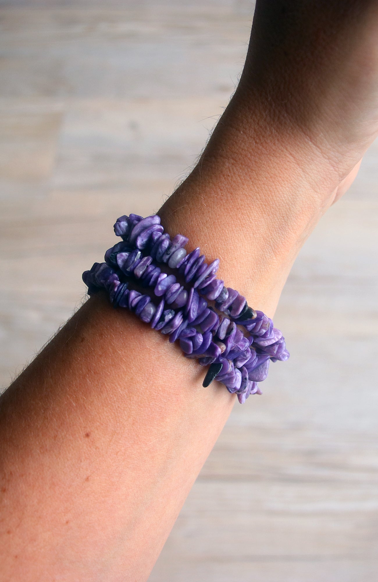 Charoite Chip Bracelet